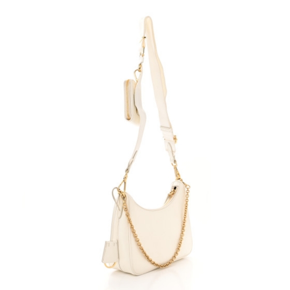 Authentic Prada Re-Edition 2005 Saffiano Leather Bag in White - Picture 2 of 12